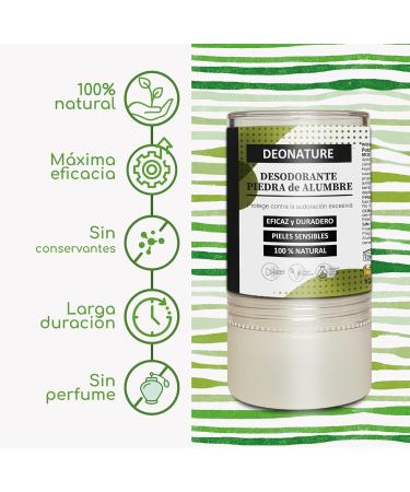  SANON SANON 100% Pure Natural & Eco Friendly Alum Stone Deodorant | No Parabens Alcohol or Preservatives | Stick 120g (2 Pack) - Buy Online on GoSupps.com