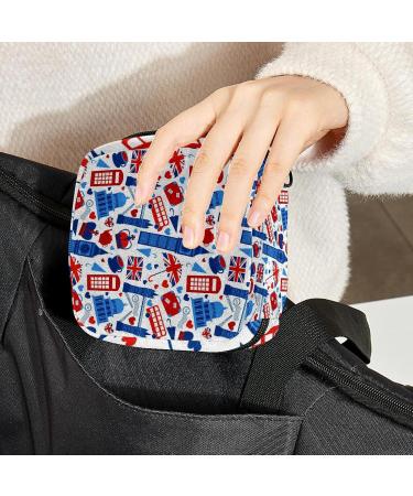 Storage Bags for Women's Bandages & Menstrual Cup | British London Icon | Portable Tapes for First Period - Buy Online on GoSupps.com