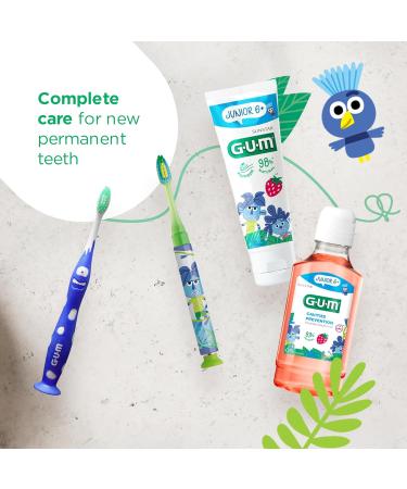 Gum Light-Up Toothbrush for Kids | Flashing Timer | Soft Bristles | Suction Cap | 4-Pack with Bonus Sample | Perfect for Timely Brushing - Buy Online on GoSupps.com