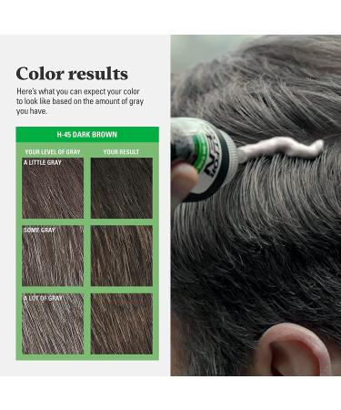 Just For Men Shampoo-In Color H-45 Dark Brown - Pack of 3 | Gray Hair Coloring for Men - Buy Online on GoSupps.com