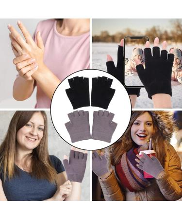 FOMIYES 2 Pairs Half Finger Moisturizing Gloves Knit Mittens Womens Glives Essential Oil Gloves Fingerless Mittens Gel Sleeping Gloves Hand Crochet Mittens Winter Apparel Miss 5% Spandex - Buy Online on GoSupps.com