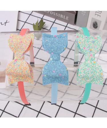 XIMA Bow Headbands for Girls - 10pcs Sequin Glitter Hair Bands for Kids - Stylish 3.5 Bow Accessories - Buy Online on GoSupps.com