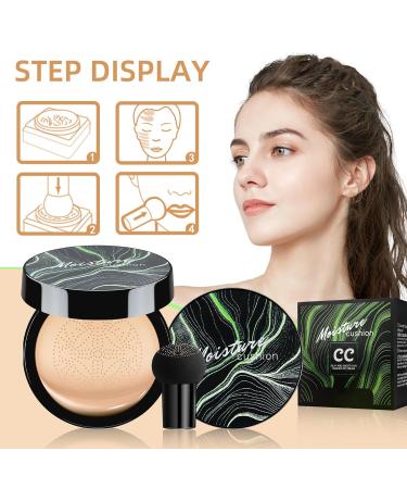Mushroom Head CC Cream - BB Cream Foundation for All Skin Types | Long-Lasting Moisturizing Concealer | Full Coverage for Mature Skin (Nude) - International Shipping Available - Buy Online on GoSupps.com