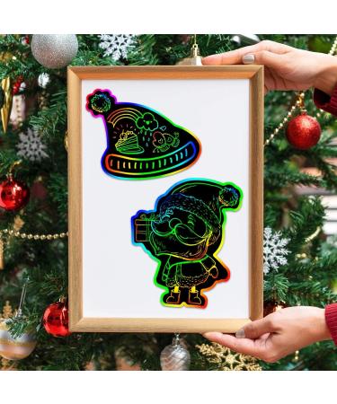 HLARTNET Christmas Scratch Paper - Magic Rainbow Art Crafts for Kids | Gift Tags & Ornaments Supplies - Buy Online on GoSupps.com