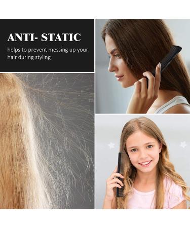 5-Piece Hair Cutting Comb Set - Fine Teeth Carbon Combs for Hair Styling - Anti Static & Heat Resistant - Barber & Hairdressing Tapered Comb for Men and Women - Buy Online on GoSupps.com