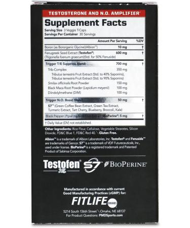PMD Sports N-TEST 600 Nitric Oxide Booster for Men | Testofen for Lean Muscle & Strength | Estrogen Suppression | 90 Veggie Caps - Buy Online on GoSupps.com