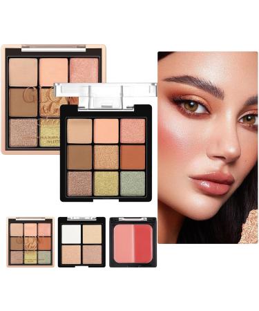 Palette de Maquillage - Fards Paupi res Sourciller Blush Palette Femme Cosm tiques Visage Yeux Doux Finition Mat pour Peau Mature Femme Adulte # 02 - Buy Online on GoSupps.com