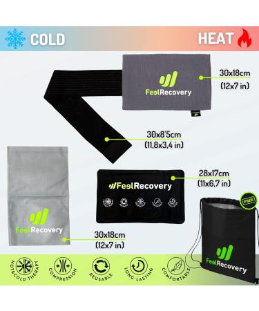 Cool Gel Pads for Elbows & Shoulders - Cold Warm Compress Set with Fixing Tape - Ideal for Fractures Tennis Elbow & Golfer's Elbow - Cooling Strap with Case & Velcro - Buy Online on GoSupps.com