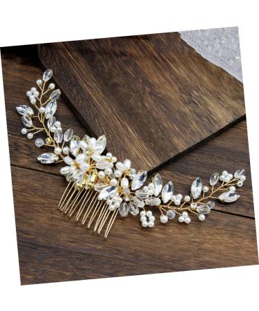 Ipetboom Wedding Hair Comb Rhinestone Comb hair comb wedding Wedding dress pearl comb rhinestones rhinestone accessories bride headgear rhinestone hair comb Comb for Bridal dress Hair up - Buy Online on GoSupps.com