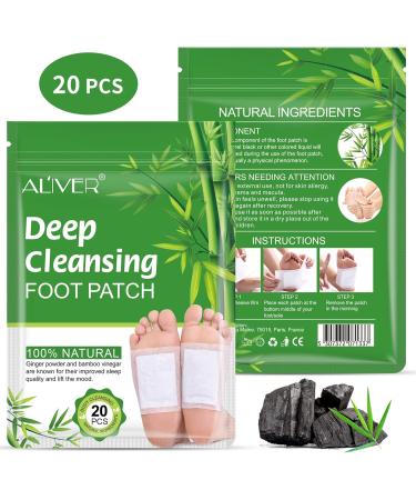 Deep Cleansing Foot Patches with Natural Bamboo Vinegar - Stress Relief & Deep Sleep (20 Pack) | International Shipping Available - Buy Online on GoSupps.com