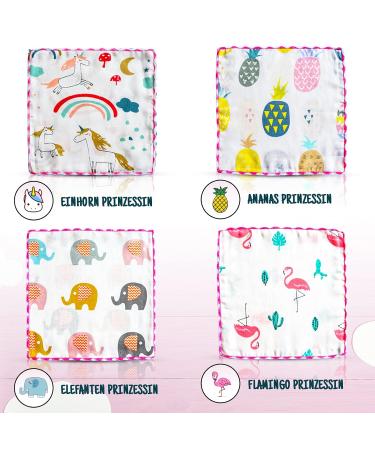 Omilion Baby Musselin Washy Wall Set - 18 Soft and Breathable Napkins & Towels for Newborns | Ideal Baby Bath & Facial Towels | Tropical Rainforest Design - Buy Online on GoSupps.com