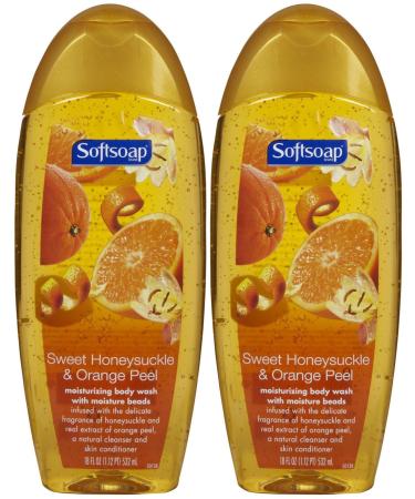 Softsoap Moisturizing Body Wash - Honeysuckle & Orange Peel 18 Fl Oz (Pack of 2) - Buy Online on GoSupps.com