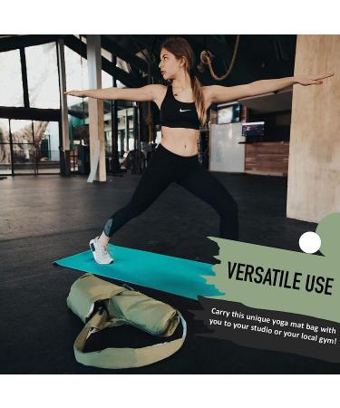 RIMSports XL Hoodie Yoga Mat Bag with Strap - Olive Green Yoga Gym Bag with Mat Holder - Buy Online on GoSupps.com