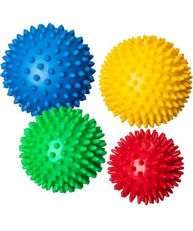 Fizyo Igelball 4er Set Massage Globe Set for Reflex Zones Muscle Relaxation & Pain Relief | Spiked Balls for Hand Foot & Back Massage - Buy Online on GoSupps.com