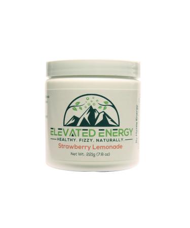 Healthy Energy Drink Powder - Stevia & Natural Caffeine | Elevated Energy Fizzy Drink Mix | Strawberry Lemonade | 30 Servings
