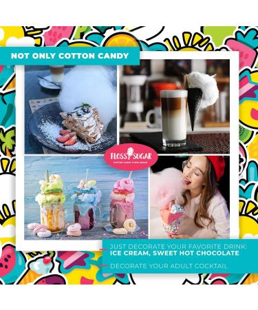 Floss Suger - Cotton Candy Sugar (10 Natural Flavors & Colors) - 1kg: Apple Pi a Colada Cherry Lemon Bubble Gum Cola Raspberry Sugar Machine Sugar - Buy Online on GoSupps.com