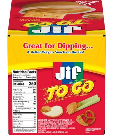 Jif To Go Creamy Peanut Butter 4.5 Ounce (Pack of 12) - Buy Online on GoSupps.com