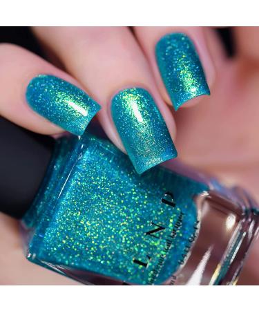 ILNP Blue Lagoon Teal Holographic Jelly Nail Polish 0.4 Fl Oz - Pack of 1 - Buy Online on GoSupps.com
