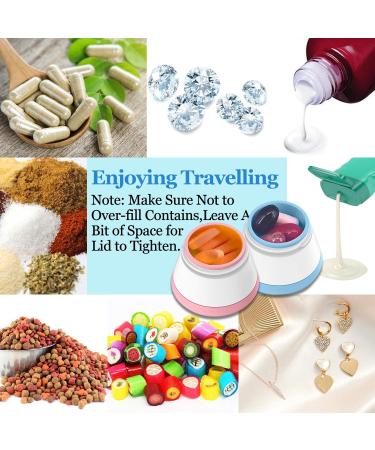 4 Pack Multi-Colored Cosmetic Containers 20ml - Silicone Screw Cap for Creams Lotions & Tablets - Ideal for Travel & Outdoor Use - Buy Online on GoSupps.com