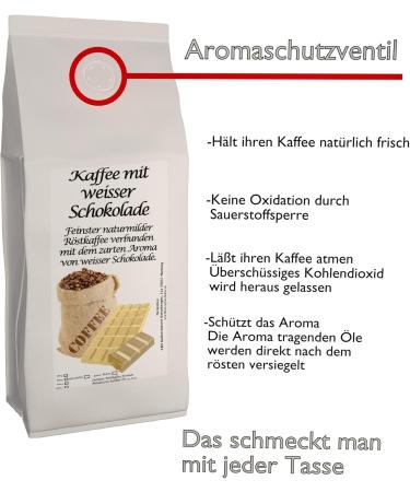  C&T Aromakaffee - White Chocolate Flavored Coffee 500g Ground - Premium Coffee - Smooth and Fresh Roasted in its Own Roasting - Buy Online on GoSupps.com