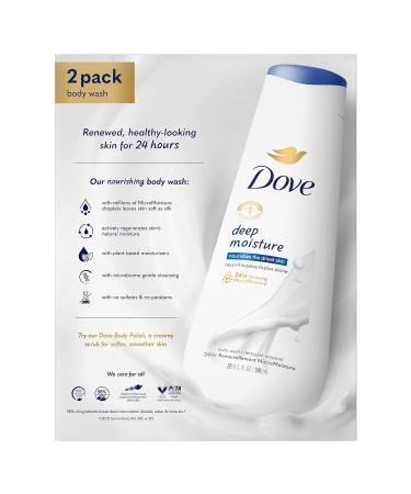 Dove Deep Moisture Body Wash 2 Pack - 20 oz, Moisturizing Cleanser for Dry Skin - Buy Online on GoSupps.com