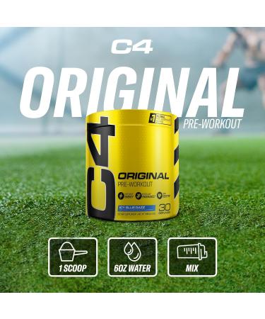 C4 Original Icy Blue Razz Pre Workout Powder - Sugar Free Energy Drink for Men & Women - 30 Servings - Buy Online on GoSupps.com