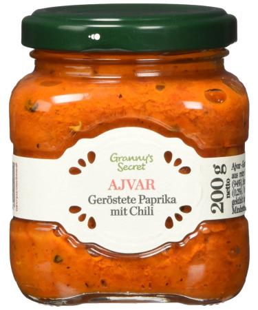 Granny s Secret Ajvar Roasted Peppers with Chili - Original from Serbia (1 x 200 g) 200 g (1 pack)