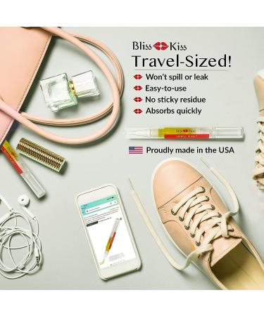 Bliss Kiss Vanilla Nail Oil Cuticle Pens x4 - Nail Strengthener with Vitamin E & Jojoba for Brittle Nails - Buy Online on GoSupps.com