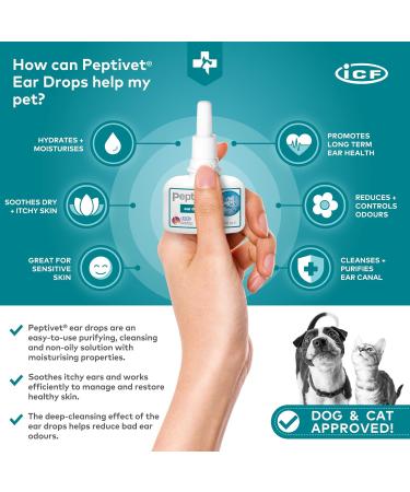 ICF Peptivet Ear Drops 50 ml - Buy Online on GoSupps.com