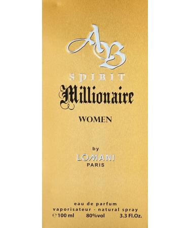 Lomani AB Spirit Millionaire Eau de Parfum Spray for Women 3.3 Ounce Fresh 3.3 Fl Oz (Pack of 1) - Buy Online on GoSupps.com