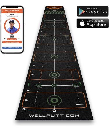 WELLPUTT 13ft Black Golf Putting Training Mat - Improve Your Putting Skills Easily - Buy Online on GoSupps.com