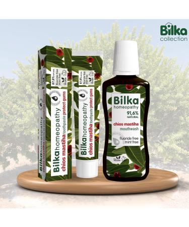 Bilka Chios Mastiha Set - Natural Toothpaste & Mouthwash | Fluoride & Menthol Free Dental Care | Plaque Reduction 75ml + 250ml - Buy Online on GoSupps.com