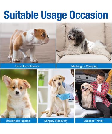 Buy Soft Disposable Male Dog Diapers - 50 Pack | Highly Absorbent & Leak-Proof with Wetness Indicator | International Shipping Available - Buy Online on GoSupps.com