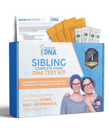 My Forever DNA - Sibling DNA Test Kit - Includes All Lab Fees & Shipping to Lab - Up to 46 DNA (Genetic) Markers Tested - Accurate & Confidential