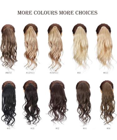 Ponytail Hair Piece Hair Extension 18inch 100% Real Remy Human Hair - Wrap Around Clip in Ponytail Curly Wavy Pony Tails Jet Black 18 Inch Curly Jet Black - Buy Online on GoSupps.com