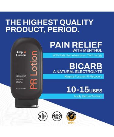 Amp Human PR Lotion  Performance & Recovery Bicarb Sports Lotion  Bottle (300g) 10.58 Ounce (Pack of 1) - Buy Online on GoSupps.com