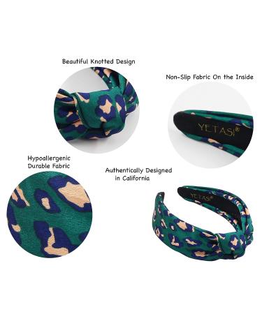 YETASI Leopard Satin Headbands for Women - Chic Green Knotted Headband - Buy Online on GoSupps.com