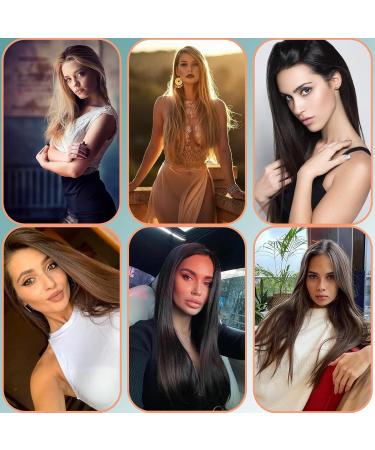 Cybelleza 20inch Long Straight Hair Extension Invisible Secret Wire Crown Hair Extensions Clip in One Piece Natural Synthetic Hairpiece for Women (Black) 20" - Straight Black - Buy Online on GoSupps.com