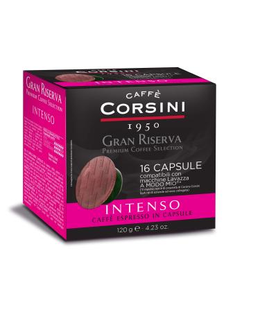 Coffee Corsini Great Reserve Intense Espresso Wash My Way Compatible Coffee Capsules 96 Units 120 g