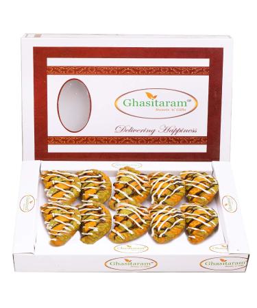 Ghasitaram Gift Holi Sweets Holi Gifts Holi Hamper Designer Gujiya 400 GMS |Gift for Diwali Holi Rakhi Valentine Christmas Birthday Anniversary Her Him|