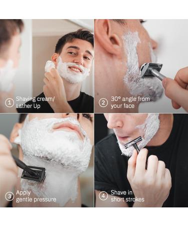 BOVEM Align Razor Premium Single Blade Safety Razor for Men | Double Edge Shaving with Stand & 5 Blades | Space Grey - Buy Online on GoSupps.com