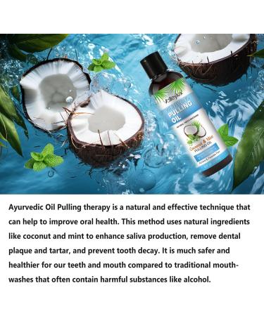 Coconut Oil Pulling Mouthwash 237ml | Whitening Mint Oil for Fresh Breath Teeth Whitening Gum Health & Oral Hygiene Natural Blue Formula - Buy Online on GoSupps.com