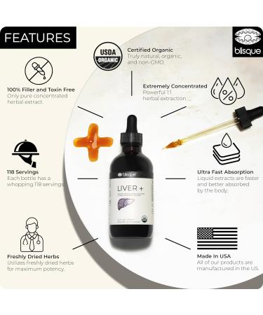 Bisque Organic Liver Support Complex Supplement - Detox and Cleanse - Buy Online on GoSupps.com