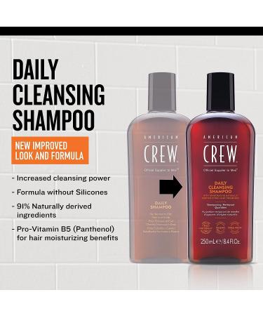 American Crew Men's Daily Cleanser Shampoo - 33.8 Fl Oz, Vegan Formula, Citrus Mint Fragrance - Buy Online on GoSupps.com
