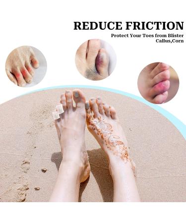 Pinky Toe Protectors - 16 PCS Silicone Tubes for Corns, Blisters & Calluses - Toe Cushions for Pain Relief and Injury Protection - Buy Online on GoSupps.com