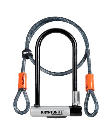 Kryptonite Kryptolok Standard 12.7mm U-Lock Bicycle Lock with FlexFrame-U Bracket & KryptoFlex 410 10mm Looped Bike Security Cable - Buy Online on GoSupps.com