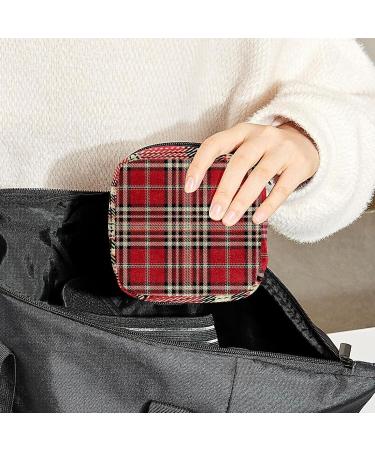 Anna Cowper Christmas Plaid Sanitary Napkin Storage Bag - Portable Period Pouch for Women & Girls - Buy Online on GoSupps.com