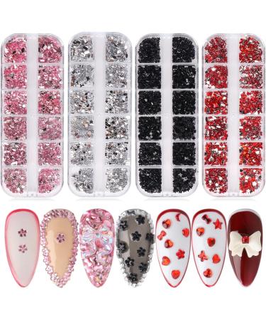 FEIlei Nail Art Rhinestones Diamond Crystal Gems for Nail Decorations Rings Earring DIY - Buy Online on GoSupps.com