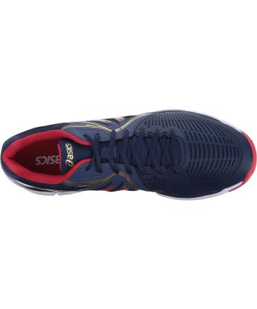 ASICS Men's Gel-Netburner Ballistic Mid Top Volleyball Shoes - Indigo Blue/Prime Red/Rich Gold - Size 6.5 - Buy Online on GoSupps.com