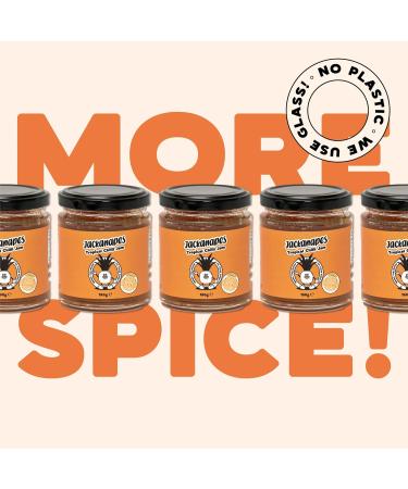 Tropical Chilli Jam by Jackanapes 190g - Medium Heat Vegan Jam with Mango, Pineapple, Papaya - Made in UK - Buy Online on GoSupps.com